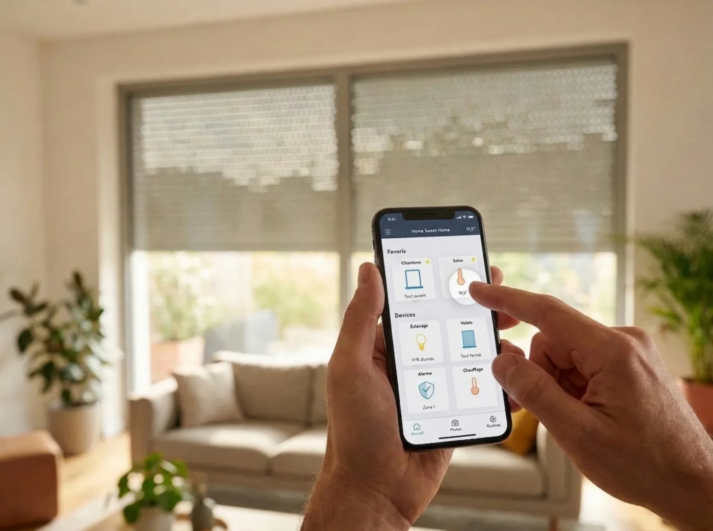 L'application Tydom pilote volets, chauffage et éclairage