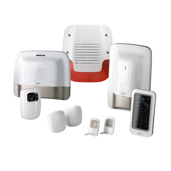 Gamme alarme Delta Dore Tyxal+ : sirènes, détecteurs, clavier, télécommandes